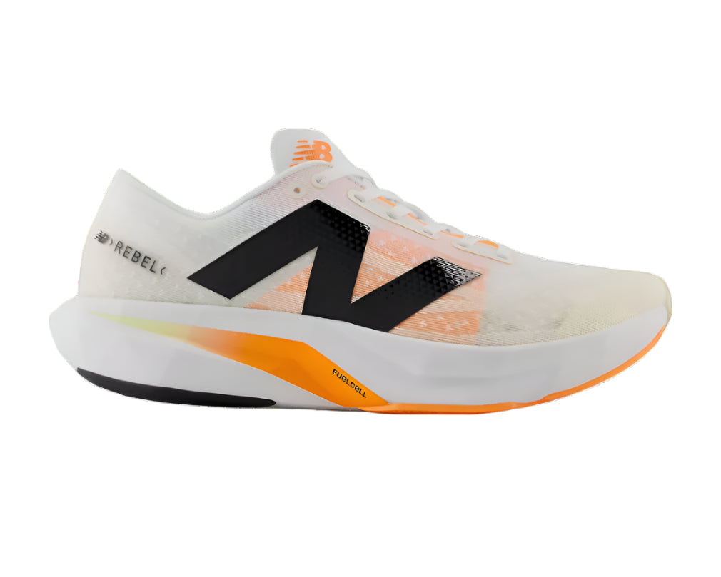 New Balance FuelCell Rebel v4 'White Angora/Hot Mango'